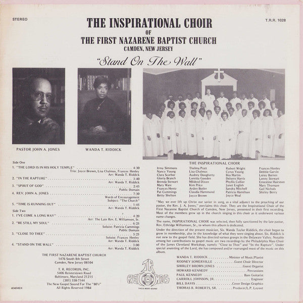 Inspirational Choir Of The First Nazarene Baptist Church Camden, New Jersey, The - Stand On The Wall (LP Tweedehands) - Discords.nl