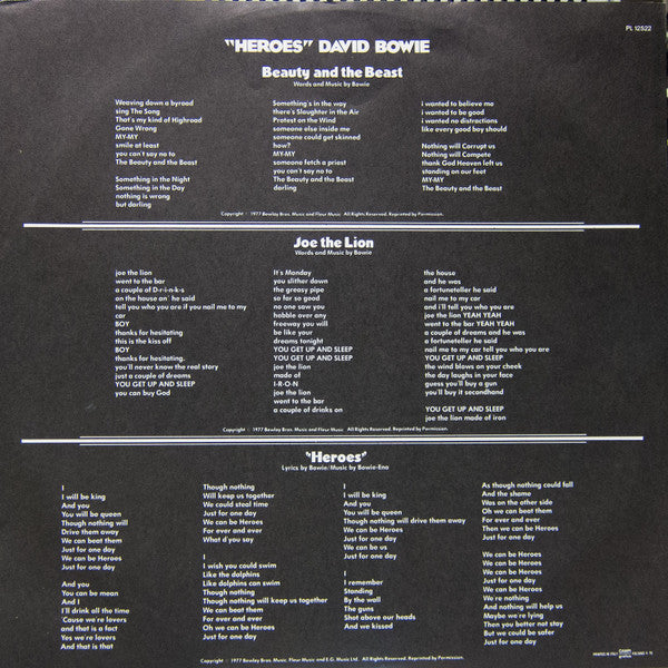 David Bowie - "Heroes" (LP Tweedehands) - Discords.nl