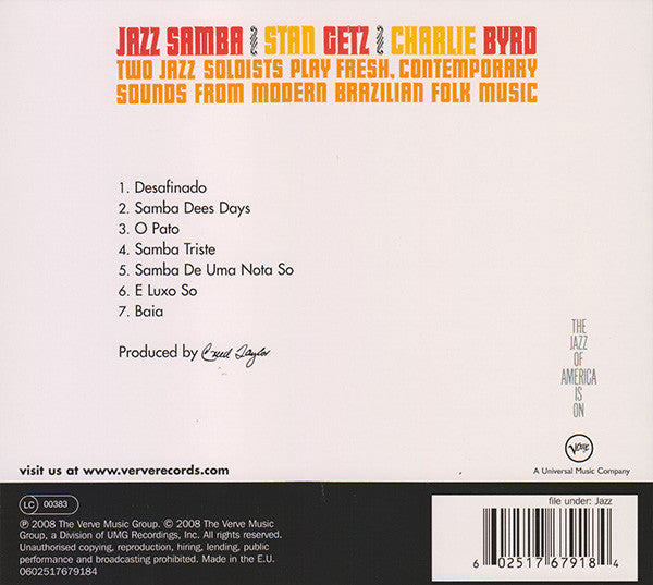 Stan Getz / Charlie Byrd - Jazz Samba (CD Tweedehands) - Discords.nl