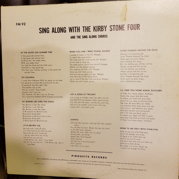 Kirby Stone Four, The And "Sing Alongers", The - More Sing Along (LP Tweedehands) - Discords.nl