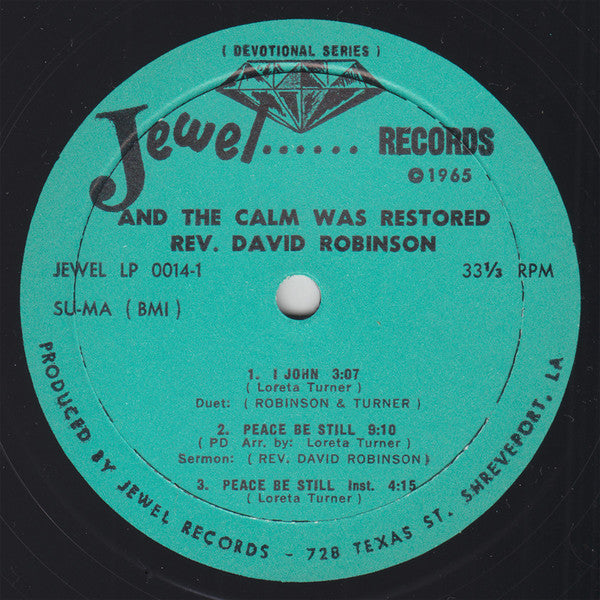 David Robinson (14) - And The Calm Was Restored (LP Tweedehands) - Discords.nl