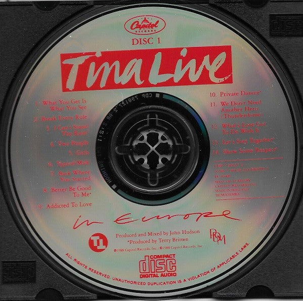 Tina Turner - Tina Live In Europe (CD Tweedehands) - Discords.nl