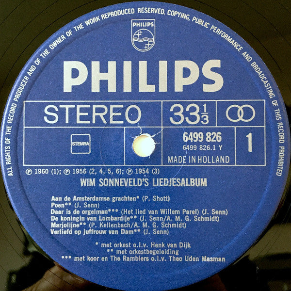 Wim Sonneveld - 24 Gouden Bladzijden Uit Wim Sonneveld's Liedjesalbum (LP Tweedehands) - Discords.nl