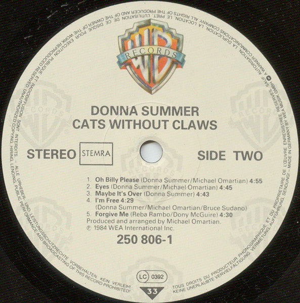 Donna Summer - Cats Without Claws (LP Tweedehands) - Discords.nl
