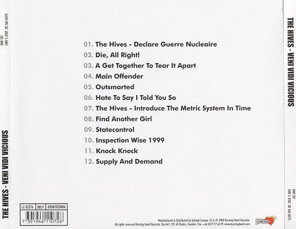 Hives, The - Veni Vidi Vicious (CD) - Discords.nl