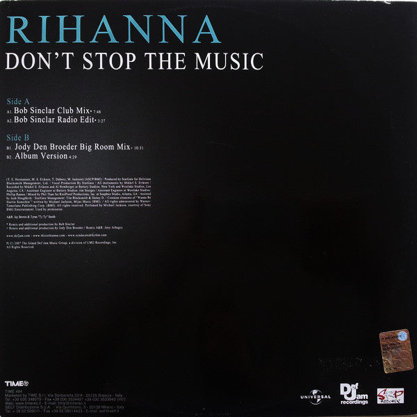 Rihanna - Don't Stop The Music (12" Tweedehands) - Discords.nl