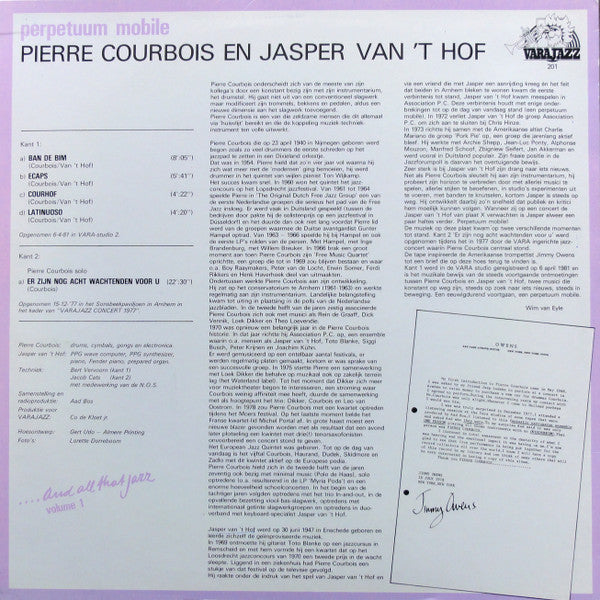 Pierre Courbois En Jasper van't Hof - Perpetuum Mobile (LP Tweedehands) - Discords.nl