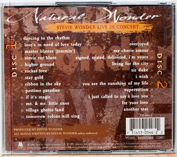 Stevie Wonder - Natural Wonder - Live In Concert (CD Tweedehands) - Discords.nl