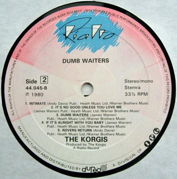 Korgis, The - Dumb Waiters (LP Tweedehands) - Discords.nl