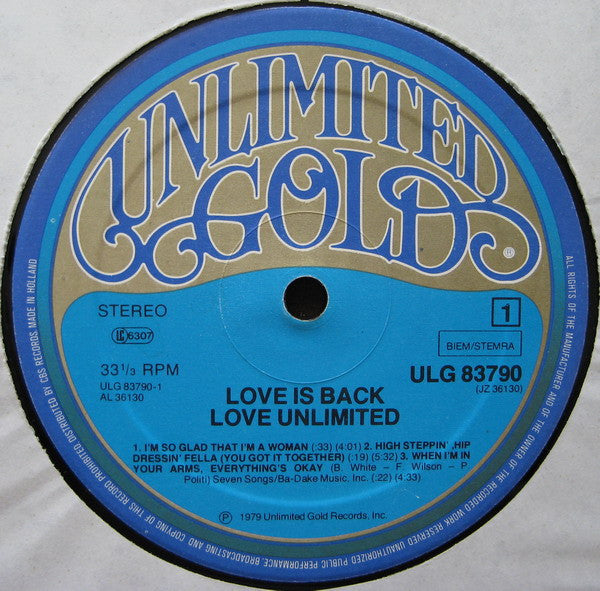 Love Unlimited - Love Is Back (LP Tweedehands) - Discords.nl