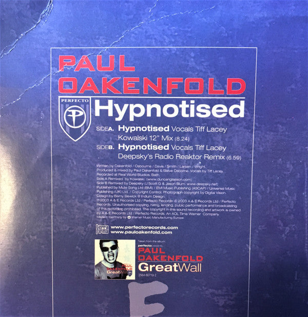 Paul Oakenfold - Hypnotised (12" Tweedehands) - Discords.nl