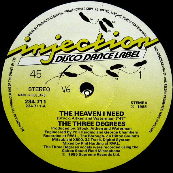 Three Degrees, The - The Heaven I Need (12" Tweedehands) - Discords.nl