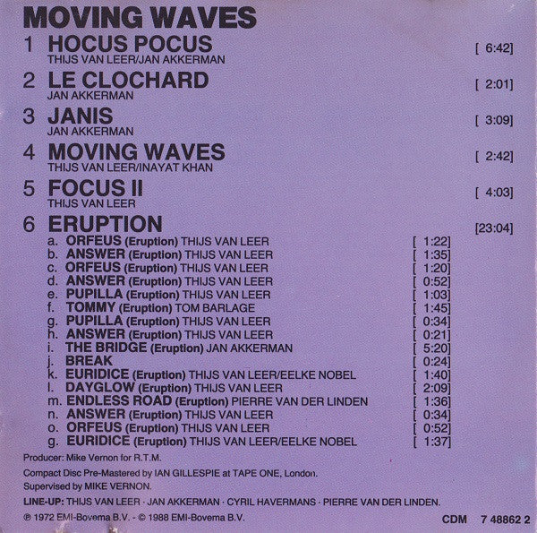 Focus (2) - Moving Waves (CD Tweedehands) - Discords.nl