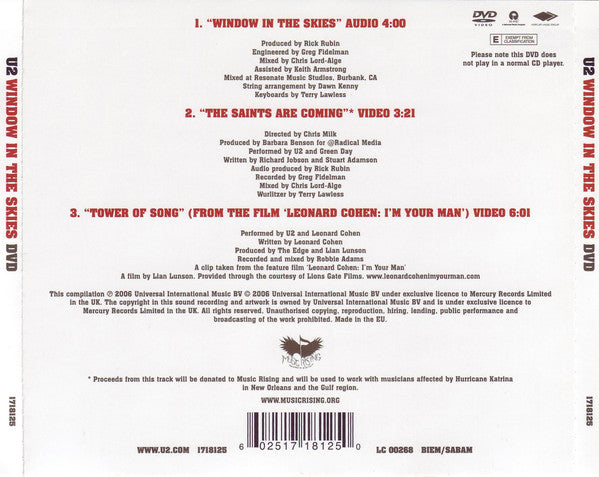 U2 - Window In The Skies (CD Tweedehands) - Discords.nl