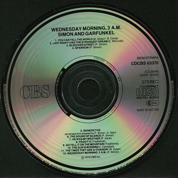 Simon & Garfunkel - Wednesday Morning, 3 A.M. (CD) - Discords.nl