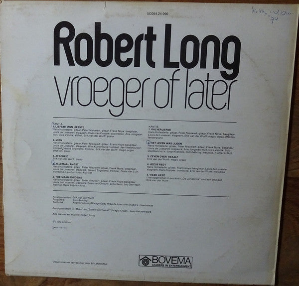Robert Long - Vroeger Of Later (LP Tweedehands) - Discords.nl