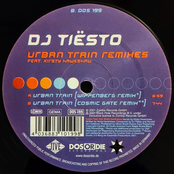 DJ Tiësto Feat. Kirsty Hawkshaw - Urban Train Remixes - Part 3 (12" Tweedehands) - Discords.nl