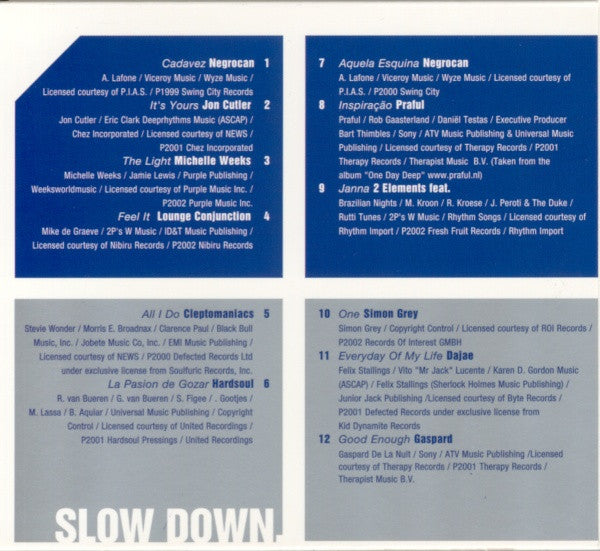 Various - Slow Down. Pleasure Up. (CD Tweedehands) - Discords.nl