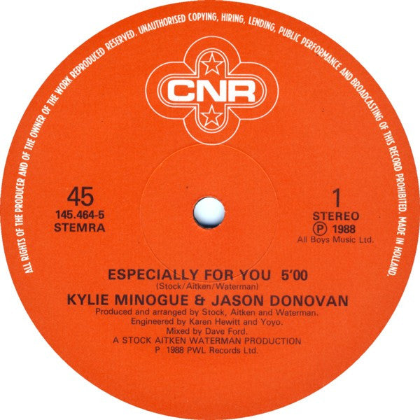 Kylie Minogue And Jason Donovan - Especially For You (12" Tweedehands) - Discords.nl