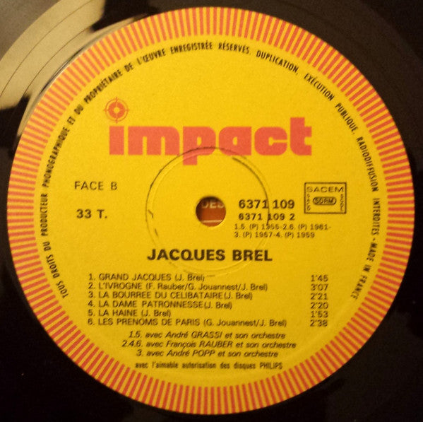 Jacques Brel - Jacques Brel (LP Tweedehands) - Discords.nl