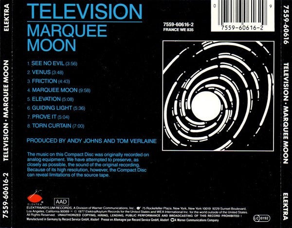 Television - Marquee Moon (CD) - Discords.nl