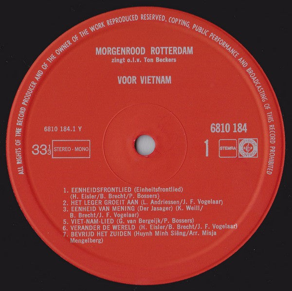 Morgenrood Rotterdam - Voor Vietnam (LP Tweedehands) - Discords.nl