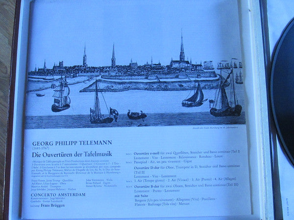 Georg Philipp Telemann, Concerto Amsterdam, Frans Brüggen - Die Ouvertüren Der Tafelmusik (Box Tweedehands) - Discords.nl