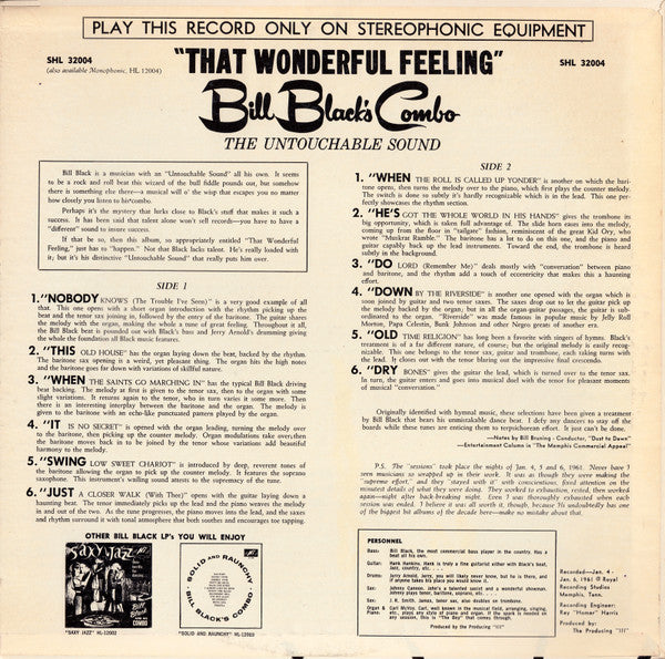 Bill Black's Combo - That Wonderful Feeling (LP Tweedehands) - Discords.nl