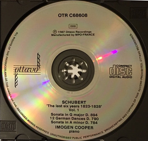 Franz Schubert - Imogen Cooper - The Last Six Years 1823-1828: Vol. 1  Sonate In G Major / 12 German Dances / Sonate In A Minor (CD Tweedehands) - Discords.nl