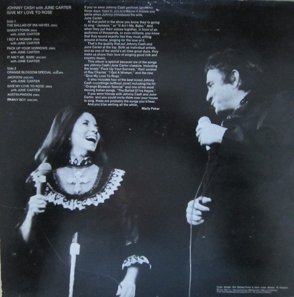 Johnny Cash & June Carter Cash - Give My Love To Rose (LP Tweedehands) - Discords.nl