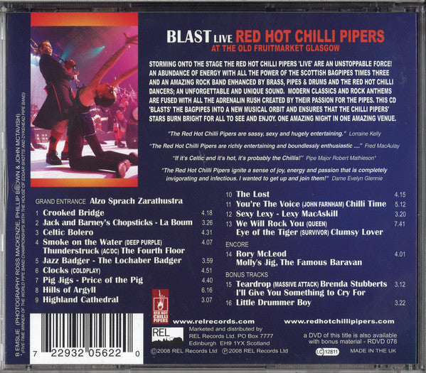 Red Hot Chilli Pipers - Blast Live (CD) - Discords.nl