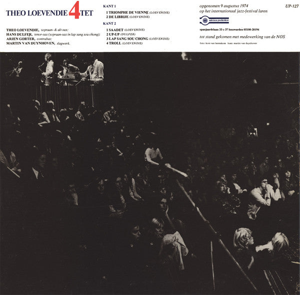 Theo Loevendie Quartet - Theo Loevendie 4tet (LP Tweedehands) - Discords.nl