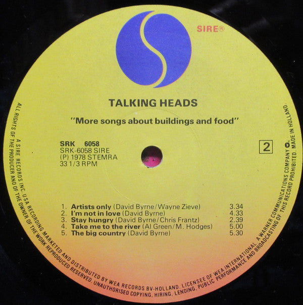 Talking Heads - More Songs About Buildings And Food (LP Tweedehands) - Discords.nl