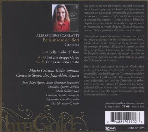 Alessandro Scarlatti - Maria Cristina Kiehr, Concerto Soave, Jean-Marc Aymes - Bella Madre De' Fiori (Cantates) (CD) - Discords.nl