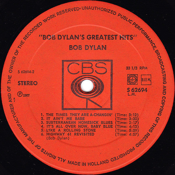 Bob Dylan - Bob Dylan's Greatest Hits (LP Tweedehands) - Discords.nl