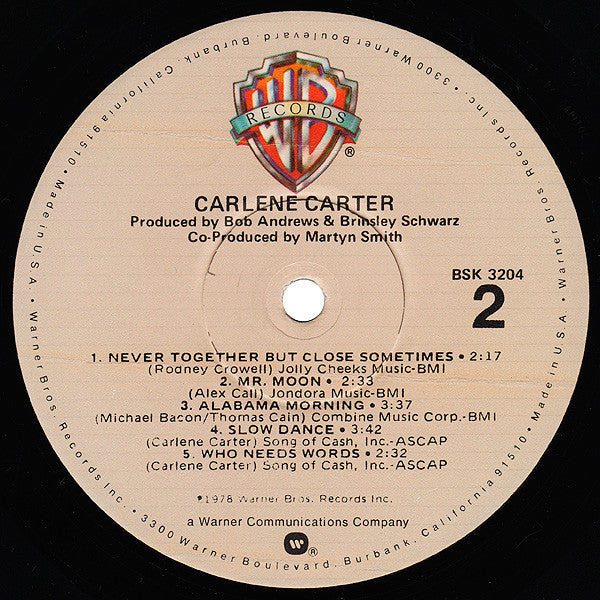 Carlene Carter - Carlene Carter (LP Tweedehands) - Discords.nl