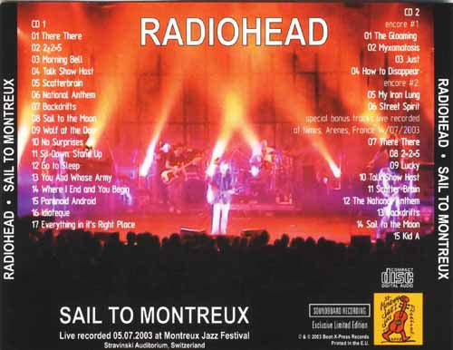 Radiohead - Sail To Montreux (CD Tweedehands) - Discords.nl