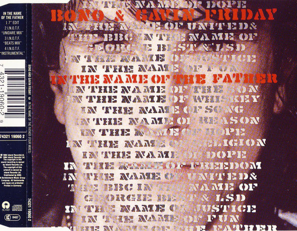 Bono & Gavin Friday - In The Name Of The Father (CD Tweedehands) - Discords.nl