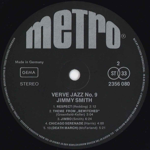 Jimmy Smith - Verve Jazz No. 9 (LP Tweedehands) - Discords.nl