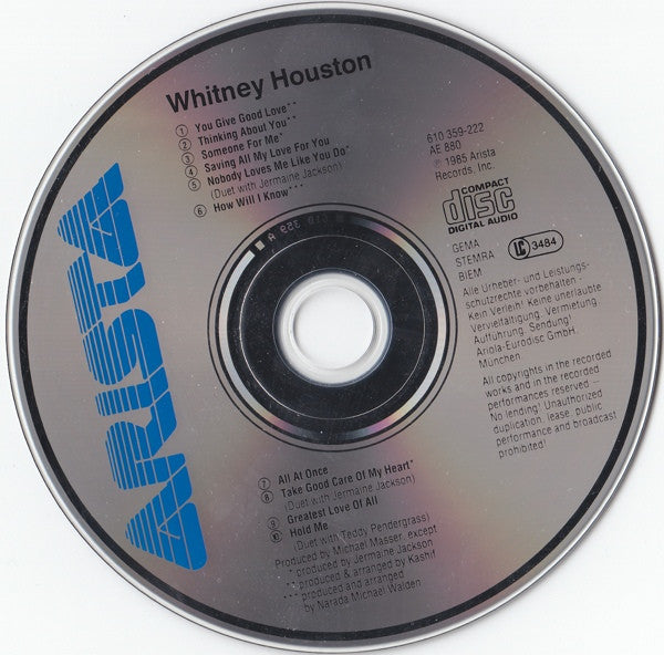 Whitney Houston - Whitney Houston (CD Tweedehands) - Discords.nl