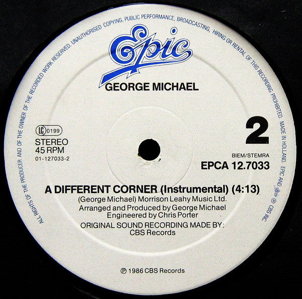 George Michael - A Different Corner (12-inch) - Discords.nl