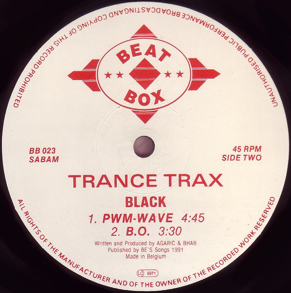 Trance Trax - Black (12" Tweedehands) - Discords.nl