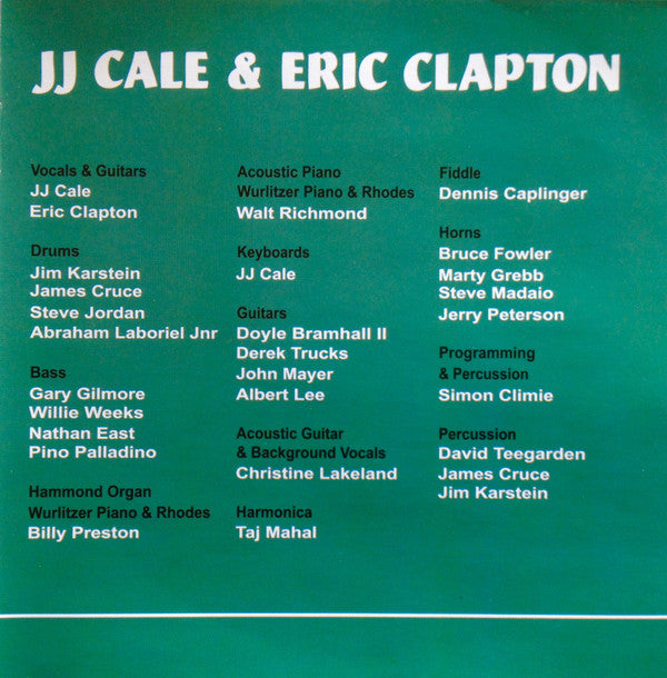 J.J. Cale & Eric Clapton - The Road To Escondido (CD) - Discords.nl