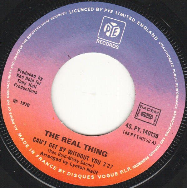 Real Thing, The - Can't Get By Without You (7-inch Tweedehands) - Discords.nl