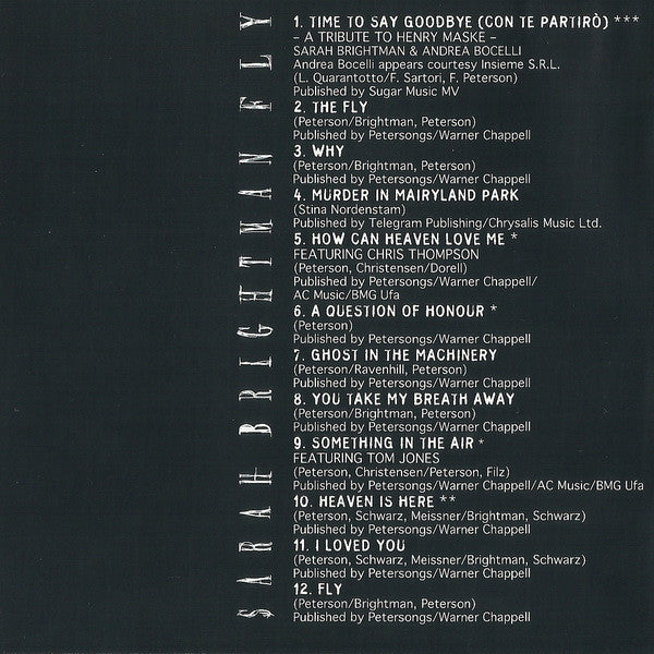 Sarah Brightman - Fly (CD) - Discords.nl