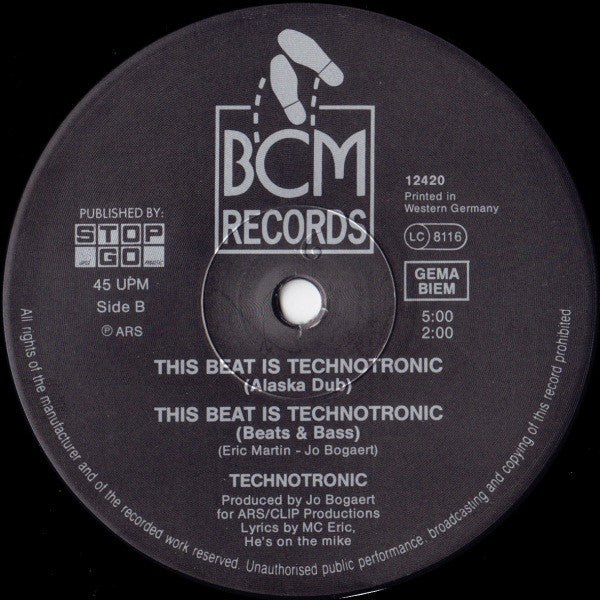 Technotronic Feat. MC Eric - This Beat Is Technotronic (12" Tweedehands) - Discords.nl