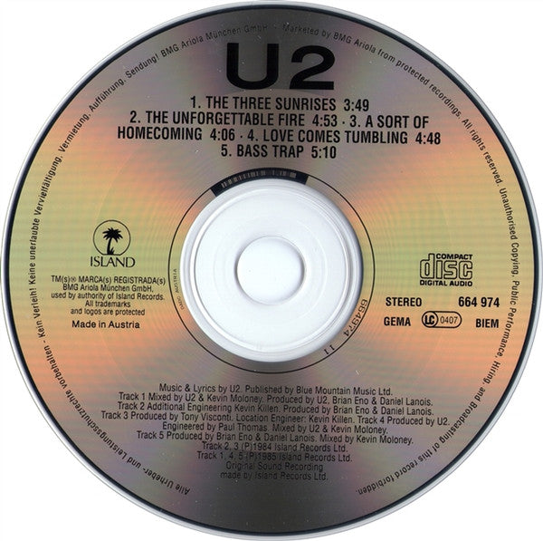 U2 - The Unforgettable Fire (CD Tweedehands) - Discords.nl