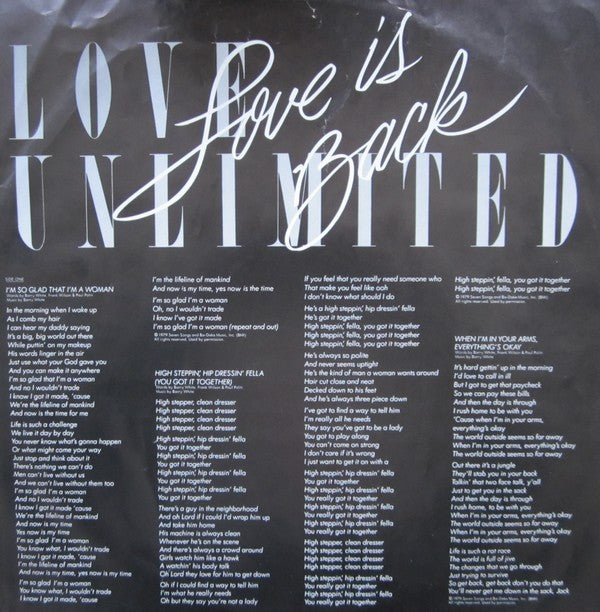 Love Unlimited - Love Is Back (LP Tweedehands) - Discords.nl