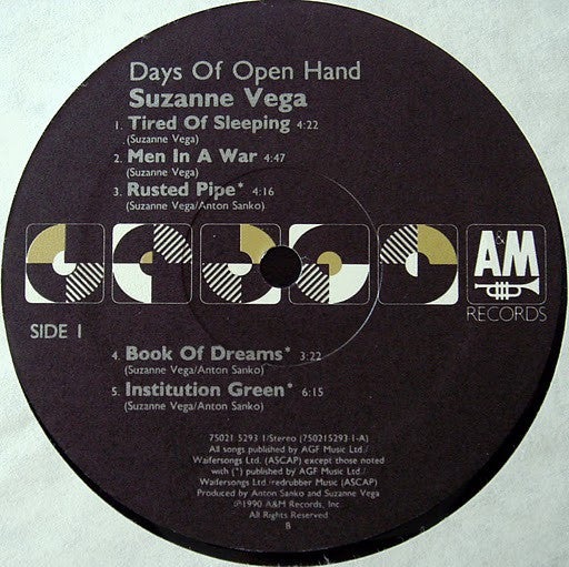 Suzanne Vega - Days Of Open Hand (LP Tweedehands) - Discords.nl