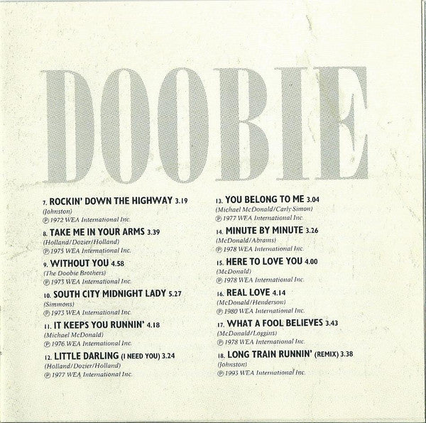 Doobie Brothers, The - Listen To The Music ⋅ The Very Best Of The Doobie Brothers (CD Tweedehands) - Discords.nl